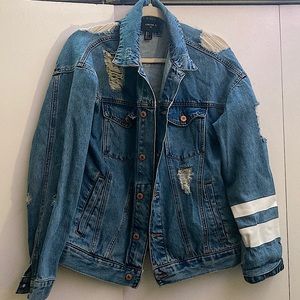 White striped Jean Jacket